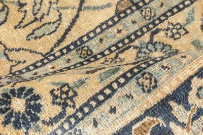 Antique Persian Tabriz Floral Handmade Wool Rug