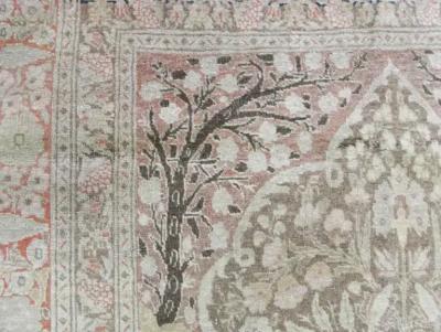 Antique Persian Tabriz Hajji Jalil Rug Very Fine Tree of Life Design