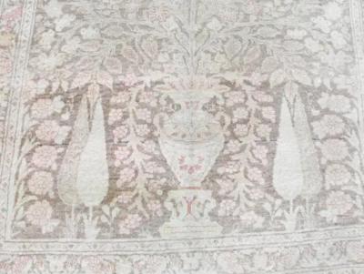 Antique Persian Tabriz Hajji Jalil Rug Very Fine Tree of Life Design