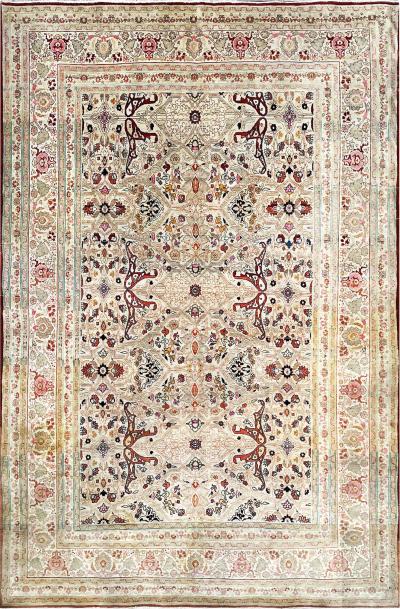 Antique Persian Tabriz Hajji Jalili Carpet The crown Of Persian Rugs