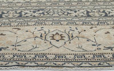 Antique Persian Tabriz Hand Knotted Wool Rug