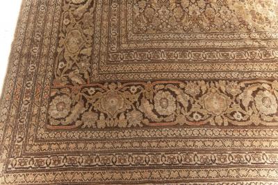 Antique Persian Tabriz Handmade Wool Carpet