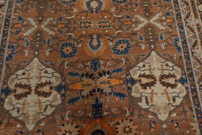 Antique Persian Tabriz Handmade Wool Carpet Size Adjusted 