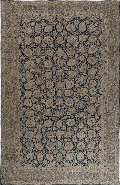 Antique Persian Tabriz Handmade Wool Rug