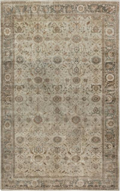 Antique Persian Tabriz Handmade Wool Rug