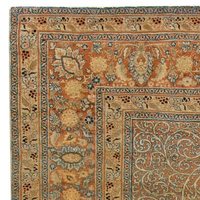 Antique Persian Tabriz Handmade Wool Rug