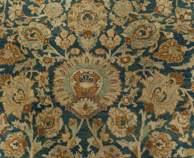 Antique Persian Tabriz Handwoven Wool Rug