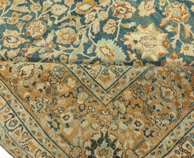 Antique Persian Tabriz Handwoven Wool Rug