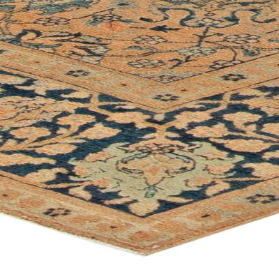 Antique Persian Tabriz Handwoven Wool Rug