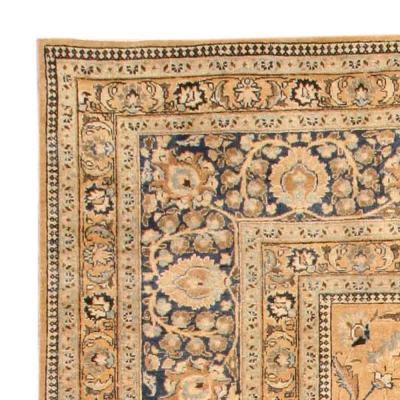 Antique Persian Tabriz Orange Handmade Wool Rug