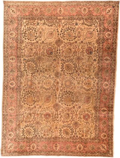 Antique Persian Tabriz Rug 98 x 132