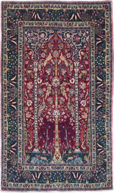 Antique Persian Tehran Rug 4 3 x 7 5 