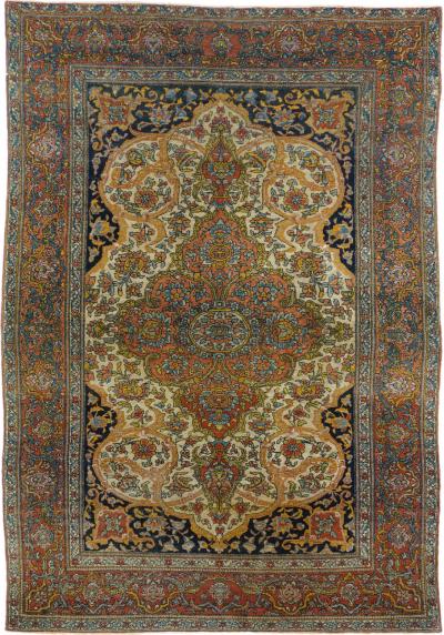 Antique Persian Tehran Rug 4 5 x 6 10 