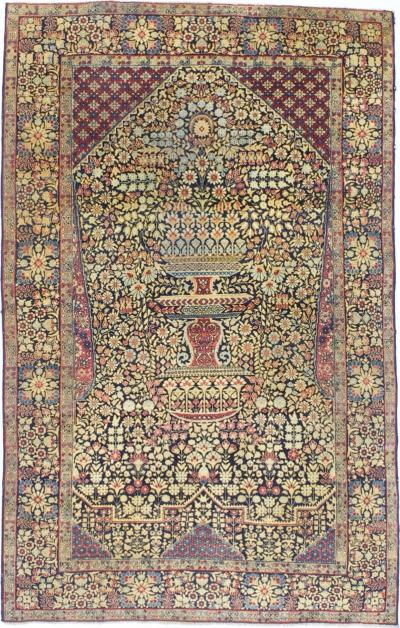 Antique Persian Tehran Rug 4 7 x 7 3 