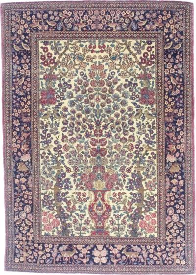 Antique Persian Tehran Rug 47 x 66 