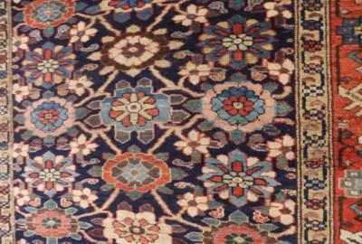 Antique Persian Tribal Bijar Halwai Gallery Carpet