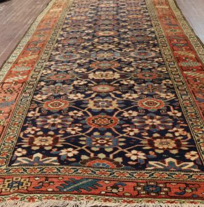 Antique Persian Tribal Bijar Halwai Gallery Carpet