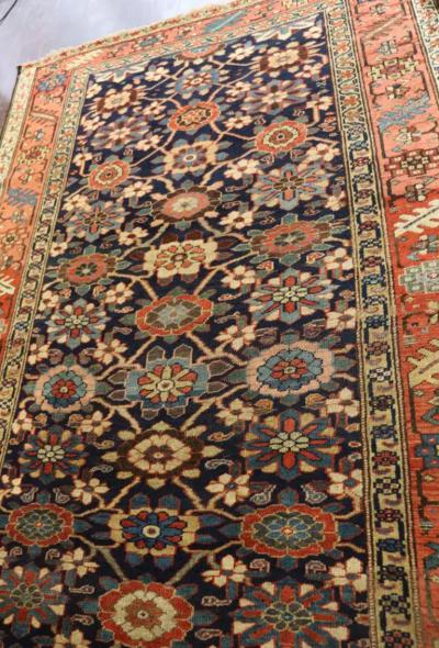 Antique Persian Tribal Bijar Halwai Gallery Carpet