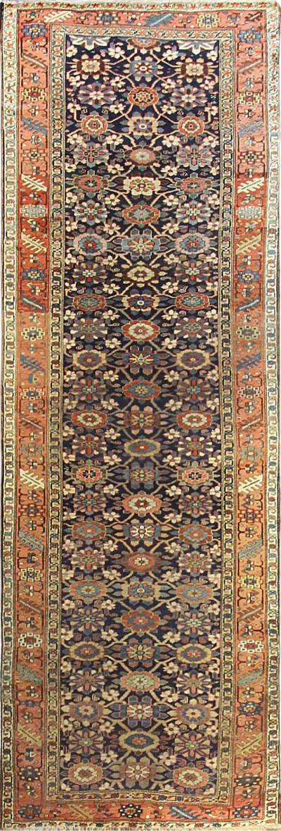 Antique Persian Tribal Bijar Halwai Gallery Carpet