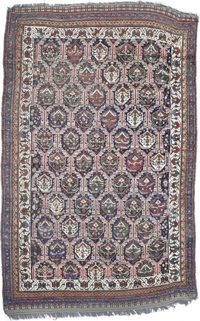 Antique Persian Tribal Khamseh Rug 52 x 8 x 2 