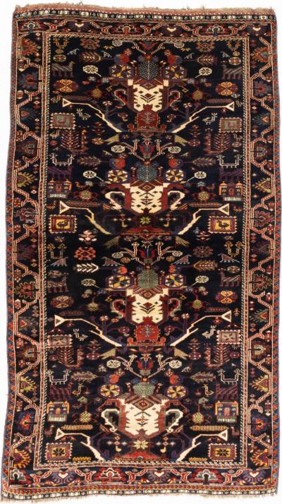 Antique Persian Tribal Lori Rug 4 9 x 8 4 