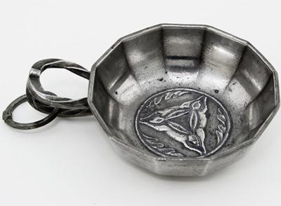 Antique Pewter Wine Taster Tastevin