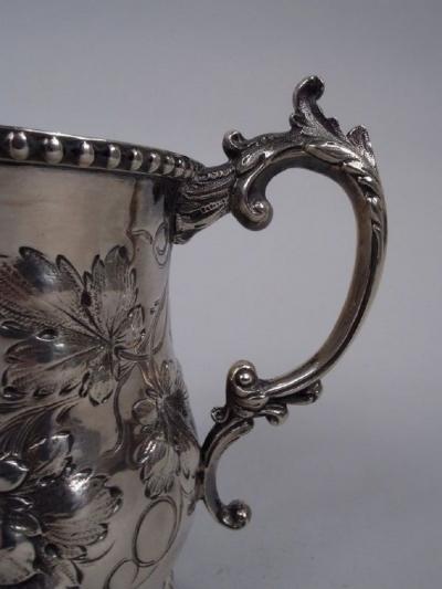 Antique Philadelphia Victorian Classical Coin Silver Baby Cup