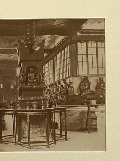 Antique Photograph of an Interior of a Temple