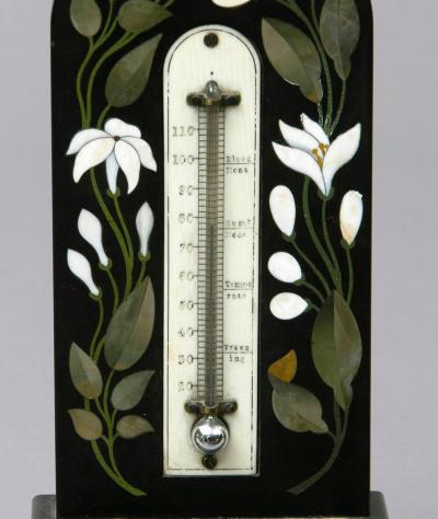 Antique Pietre Dura Thermometer Circa 1860 Grand Tour I