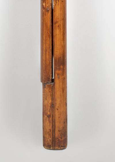Antique Pine Library Pole Ladder