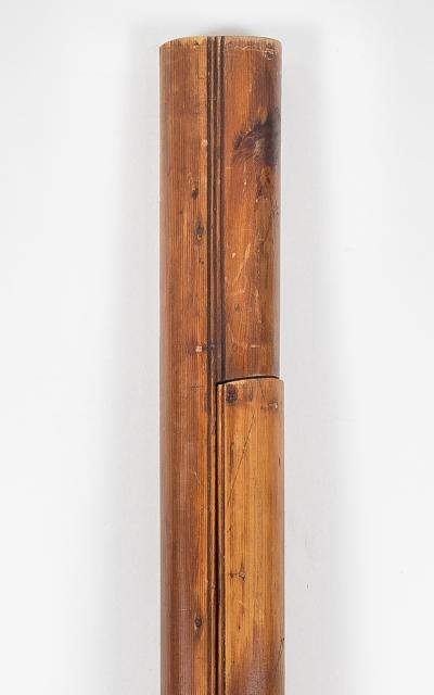 Antique Pine Library Pole Ladder