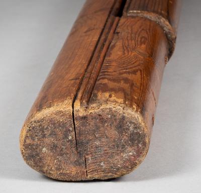 Antique Pine Library Pole Ladder