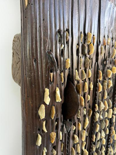 Antique Plow Threshing Board Mounted Wall Sculpture South of Spain