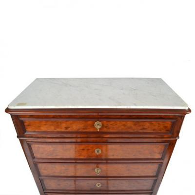 Antique Plum Pudding Mahogany Secretaire