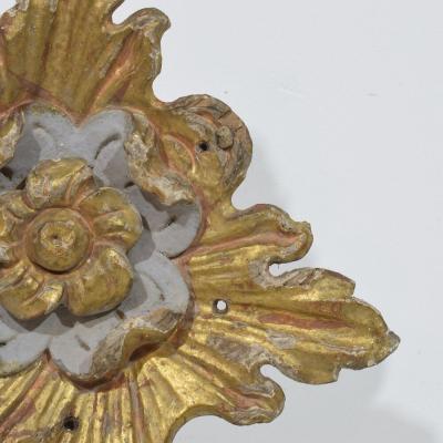 Antique Portuguese Baroque Carved Wooden Ornament Circa 1750