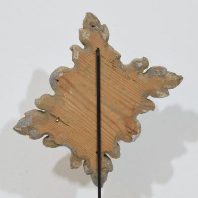 Antique Portuguese Baroque Carved Wooden Ornament Circa 1750