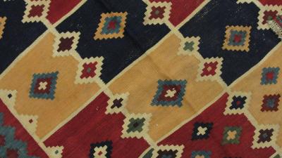 Antique Qashqai Caucasian Kilim Rug 410 x 9