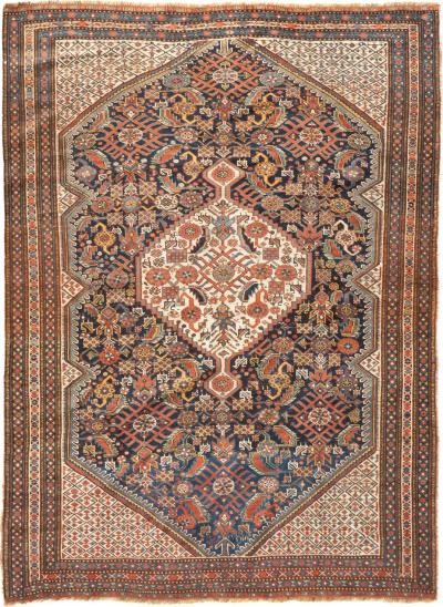 Antique Qashqai Rug 4 7 x 6 3 