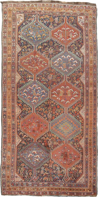 Antique Qashqai Rug 59 x 118