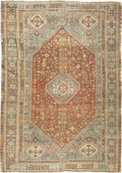 Antique Qashqai Rug 6 10 x 9 8 