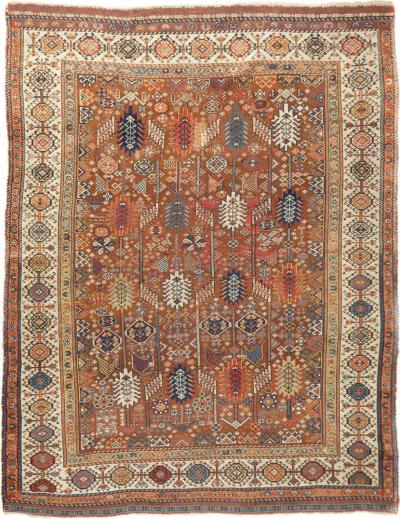 Antique Qashqai Shekarlou Rug 5 8 x 7 7 