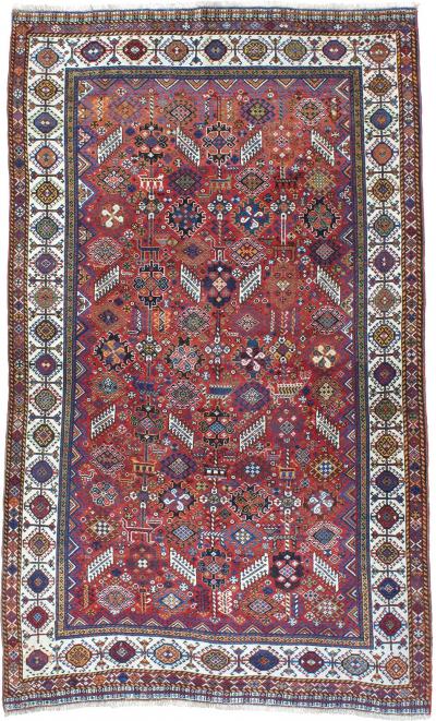 Antique Qashqai Tribal Rug