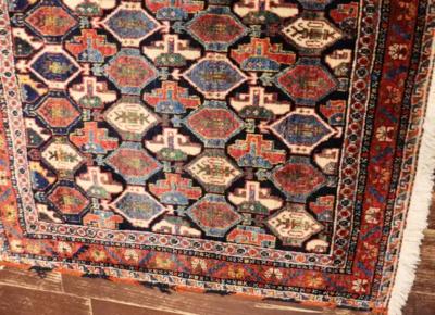 Antique Qashqai bag Rug Unusual