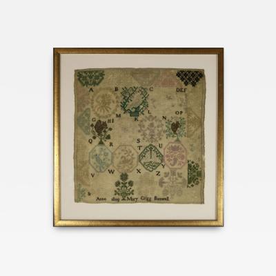 Antique Quaker Sampler 1809 Mary Grigg Banwell