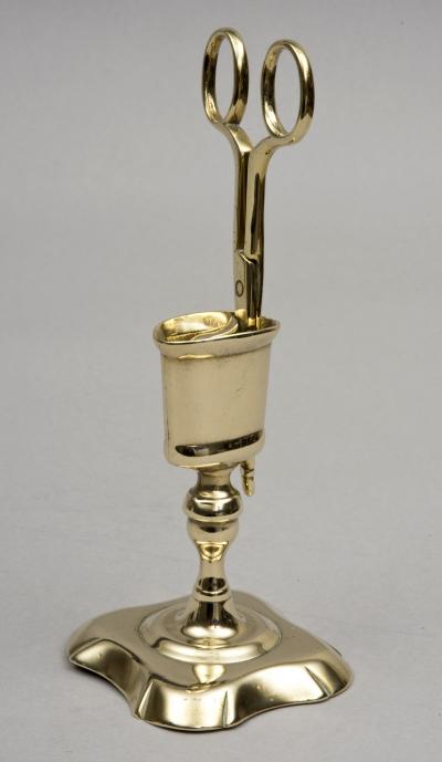 Antique Queen Anne Period Brass Candle Snuffer