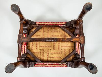 Antique Queen Anne Walnut Stool