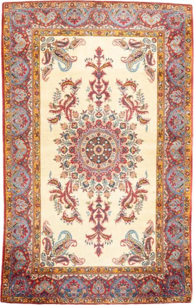 Antique Qum Rug 4 5 x 7 1 