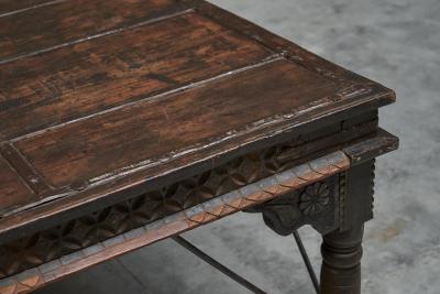 Antique Rajasthan Courtyard Door Dining Table 19th Century