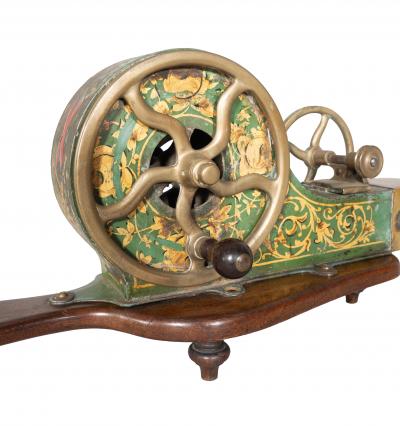 Antique Regency Brass And Painted Tole Fireplace Bellows