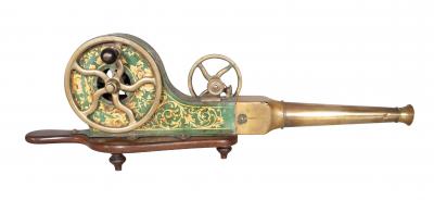 Antique Regency Brass And Painted Tole Fireplace Bellows